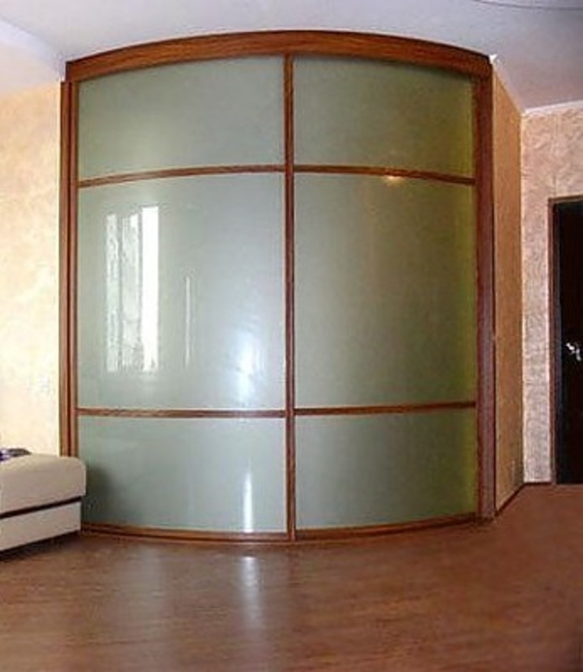Встроенный шкаф купе радиусный в классическом стиле Ростов-на-Дону