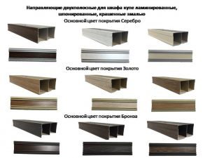 Направляющие двухполосные для шкафа купе ламинированные, шпонированные, крашенные эмалью Ростов-на-Дону