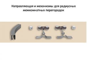 Направляющая и механизмы верхний подвес для радиусных межкомнатных перегородок Ростов-на-Дону